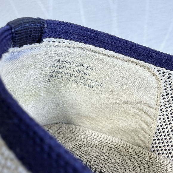 Birdies The Blackbird Eggshell/Navy Piping Knitted Flat‎ Loafers Size 9 - Picture 3 of 9